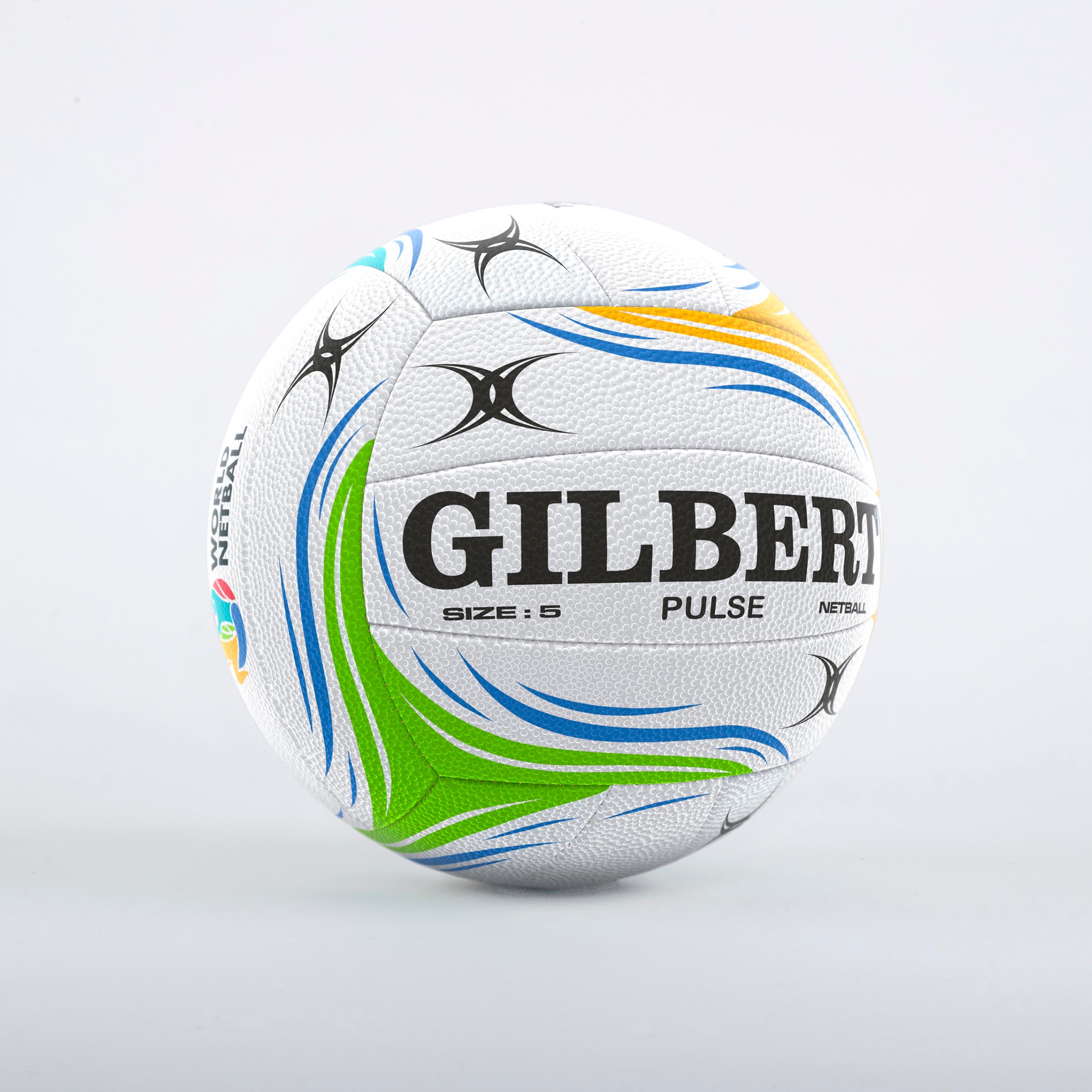 Gilbert Pulse Pallone Da Netball Rosa - Taglia 5, Superficie In Gomma Naturale Per Tutte Le Condizioni