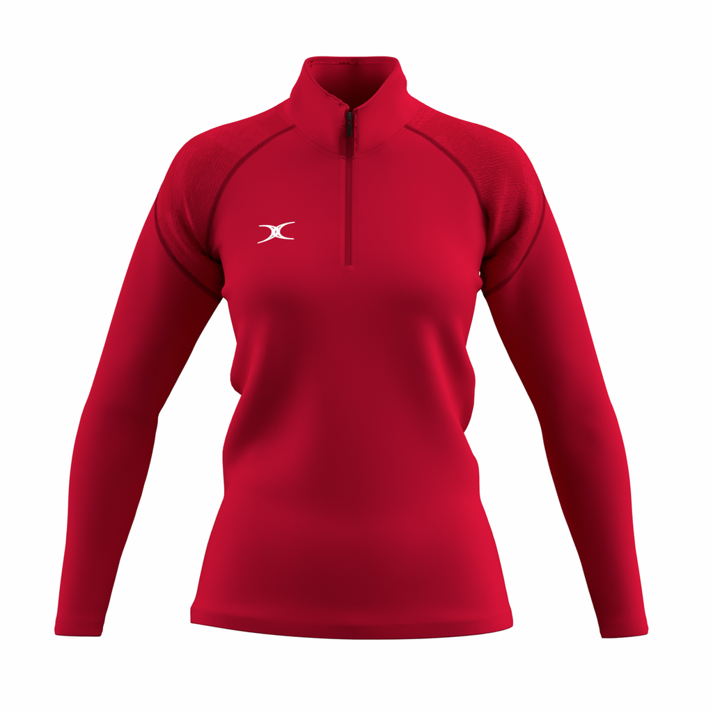 NCHC25Clothing GTS 14 Zip Fleece Women's Red Front