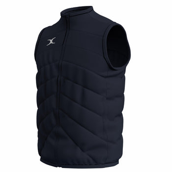 RCBL26Clothing GTS Bodywarmer Dark Navy Three Quarter Left