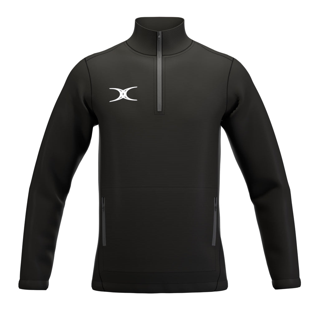 RCBS26Clothing JKT ATOM QTR ZIP BLACK M-Front