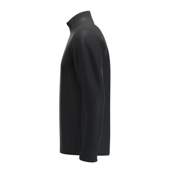 RCCD25Clothing TOP QTR ZIP FLEECE ATOM BLACK M-Left Side