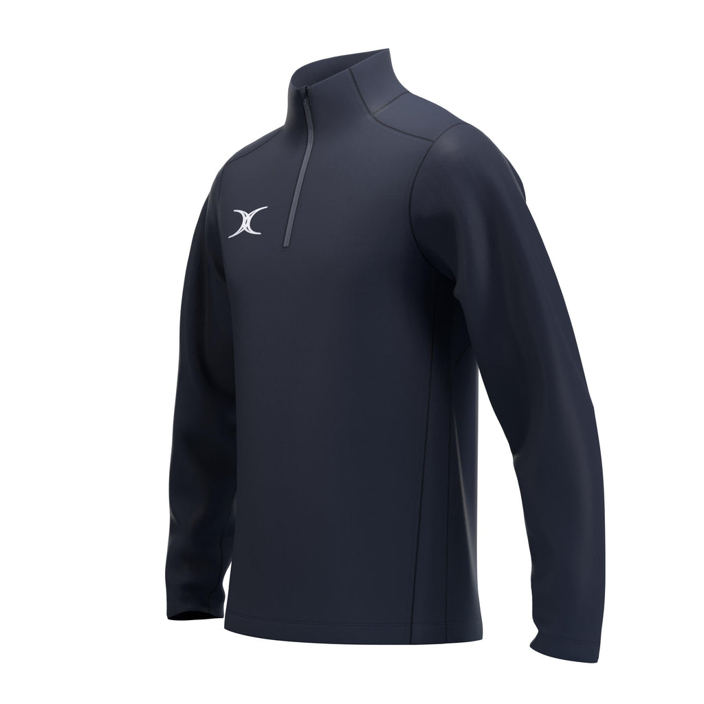 RCCD25Clothing TOP QTR ZIP FLEECE ATOM DARK NAVY M-Three Quarter Left