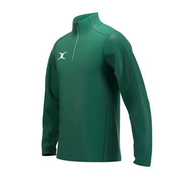 RCCD25Clothing TOP QTR ZIP FLEECE ATOM GREEN M-Three Quarter Left