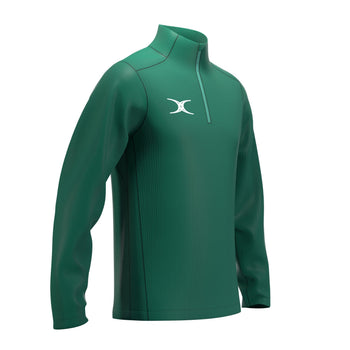 RCCD25Clothing TOP QTR ZIP FLEECE ATOM GREEN M-Three Quarter Right