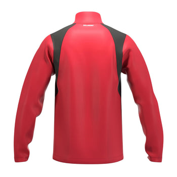 RCCD25Clothing TOP QTR ZIP FLEECE ATOM RED BLACK M-Back