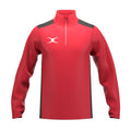 RCCD25Clothing TOP QTR ZIP FLEECE ATOM RED BLACK M-Front