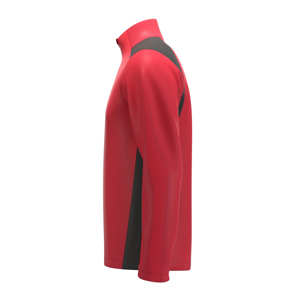 RCCD25Clothing TOP QTR ZIP FLEECE ATOM RED BLACK M-Left Side