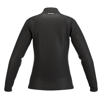 RCCE25Clothing TOP QTR ZIP FLEECE ATOM BLACK WOMEN 10-Back