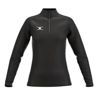 RCCE25Clothing TOP QTR ZIP FLEECE ATOM BLACK WOMEN 10-Front