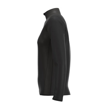 RCCE25Clothing TOP QTR ZIP FLEECE ATOM BLACK WOMEN 10-Left Side