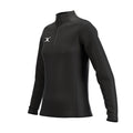 RCCE25Clothing TOP QTR ZIP FLEECE ATOM BLACK WOMEN 10-Three Quarters Left