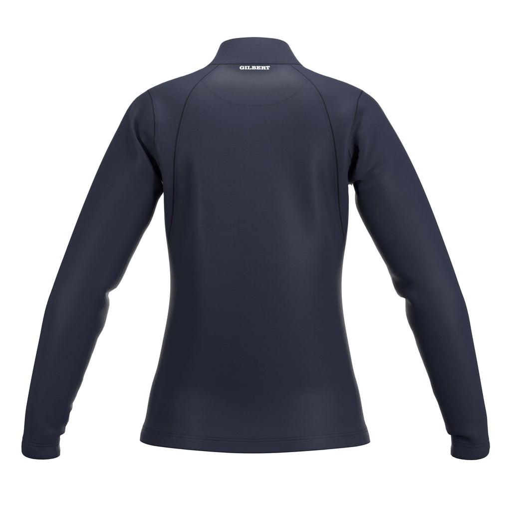 RCCE25Clothing TOP QTR ZIP FLEECE ATOM DARK NAVY WOMEN 10-Back