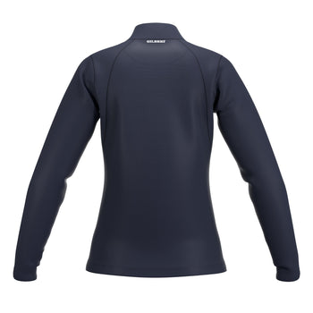RCCE25Clothing TOP QTR ZIP FLEECE ATOM DARK NAVY WOMEN 10-Back