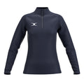 RCCE25Clothing TOP QTR ZIP FLEECE ATOM DARK NAVY WOMEN 10-Front