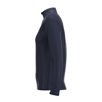 RCCE25Clothing TOP QTR ZIP FLEECE ATOM DARK NAVY WOMEN 10-Left Side