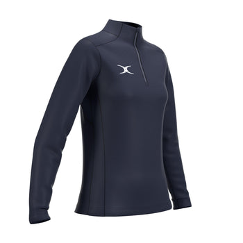 RCCE25Clothing TOP QTR ZIP FLEECE ATOM DARK NAVY WOMEN 10-Three Quarters Right