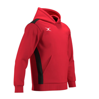 RCCO26Clothing TOP HOODIE ATOM RED BLACK 9-10-Three Quarters Left