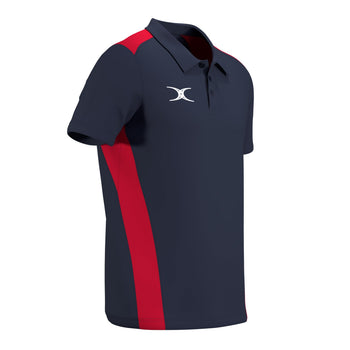 RCFL26Clothing POLO SHORT SLEEVE ATOM DARK NAVY RED M-Three Quarters Right