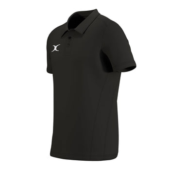 RCFM26Clothing POLO SHORT SLEEVE ATOM BLACK M-Three Quarters Left