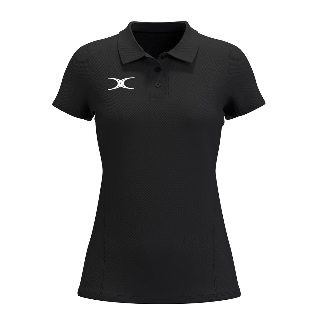 RCFN26Clothing POLO SHORT SLEEVE ATOM BLACK WOMEN 10-Front