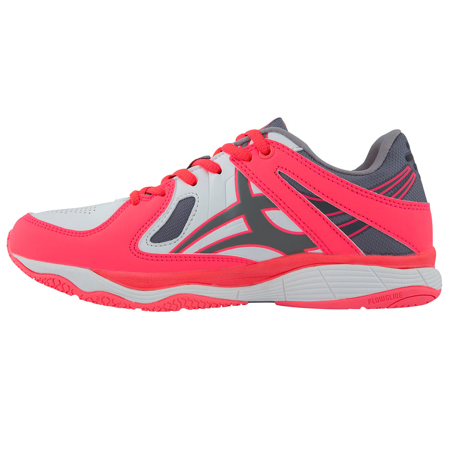 NSBB19Shoe Flare White Grey Hot Red 8, INSTEP